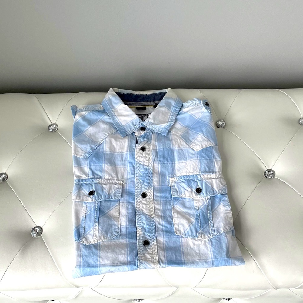 Buffalo short sleeve shirt sky print